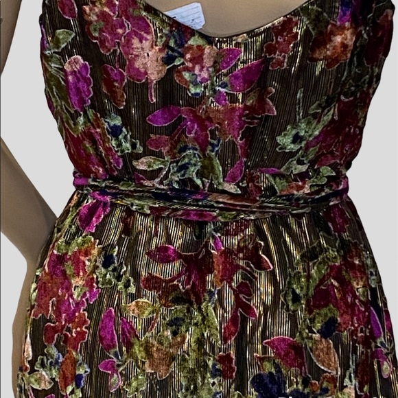 Beautiful Gianni Bini Morgan Lurex Velvet Wrap Multi-Colored Sexy Dress Sz 6 VGC - Picture 8 of 12